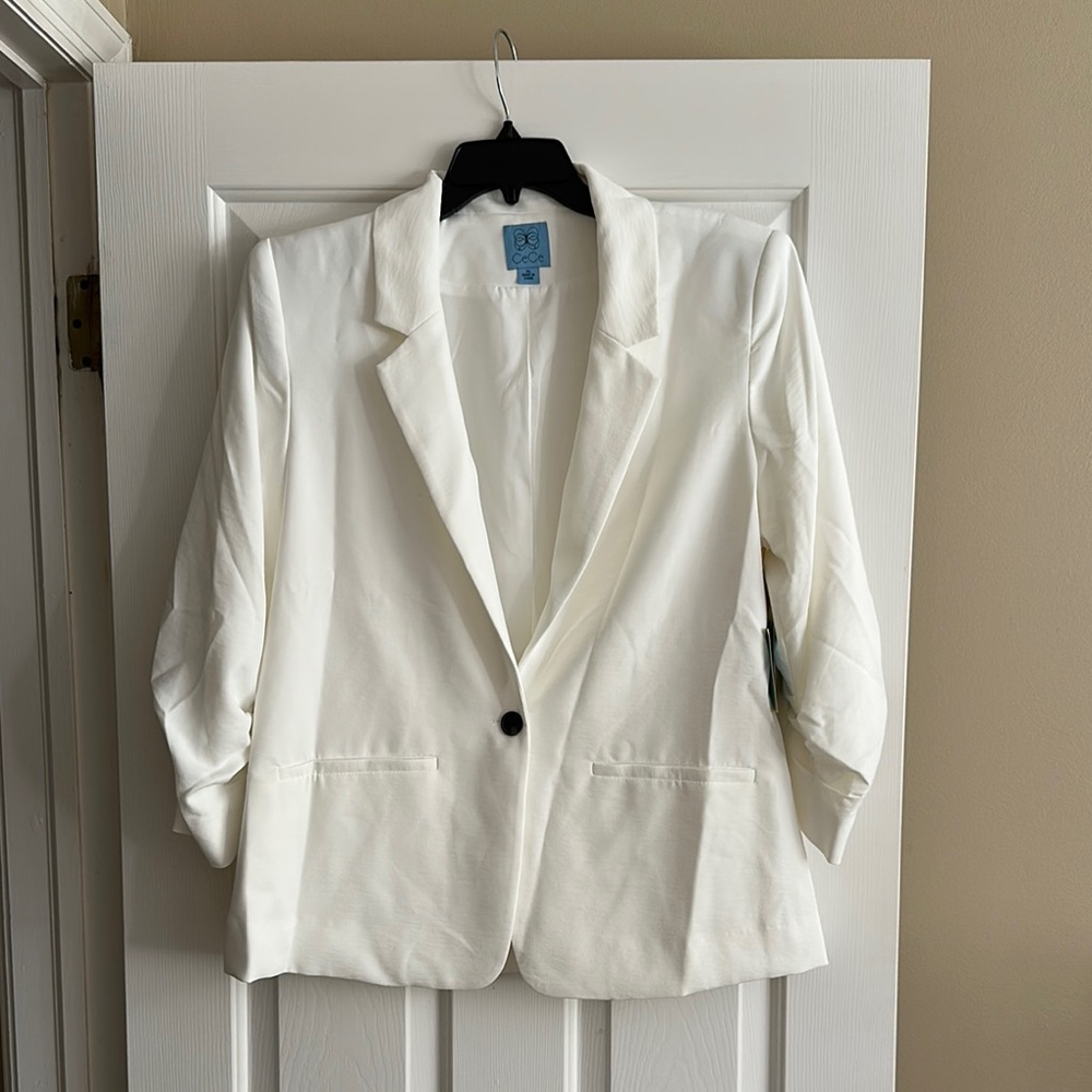 CeCe Women's White Blazer